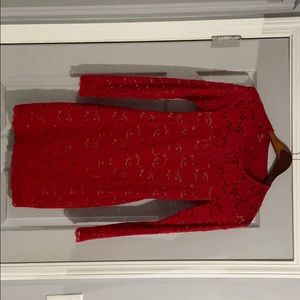 Lacy red dress